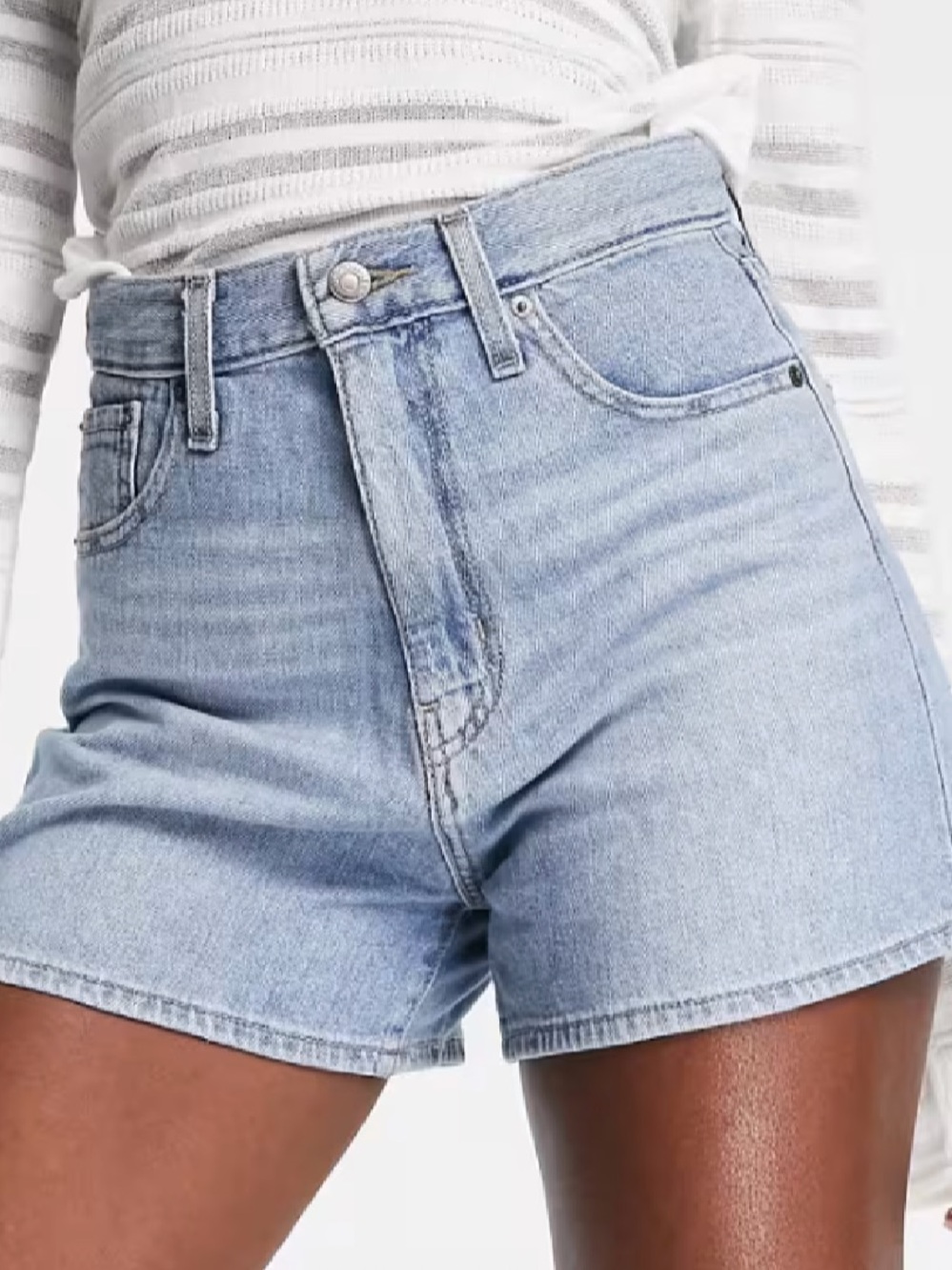 Levi's Light Wash High-Rise Loose Denim Shorts Sz 29